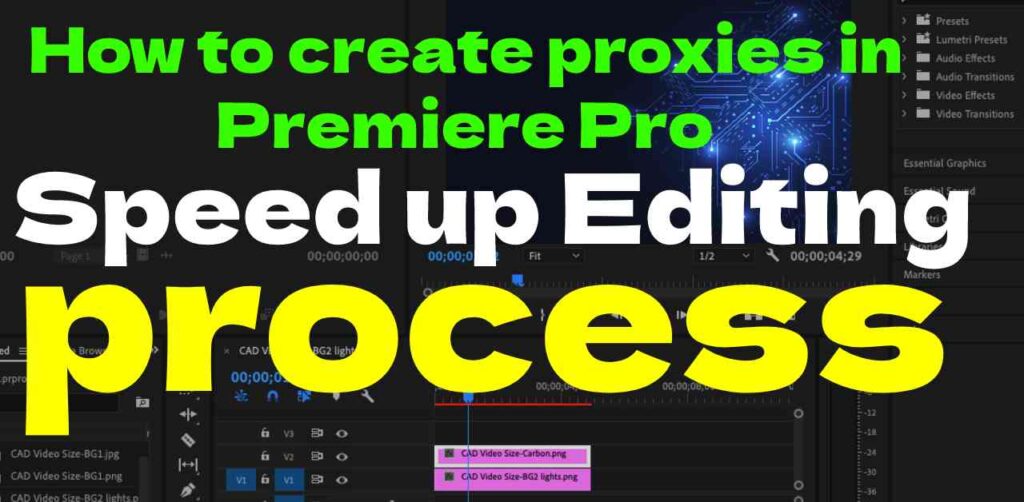 how to create proxies in adobe premiere pro
